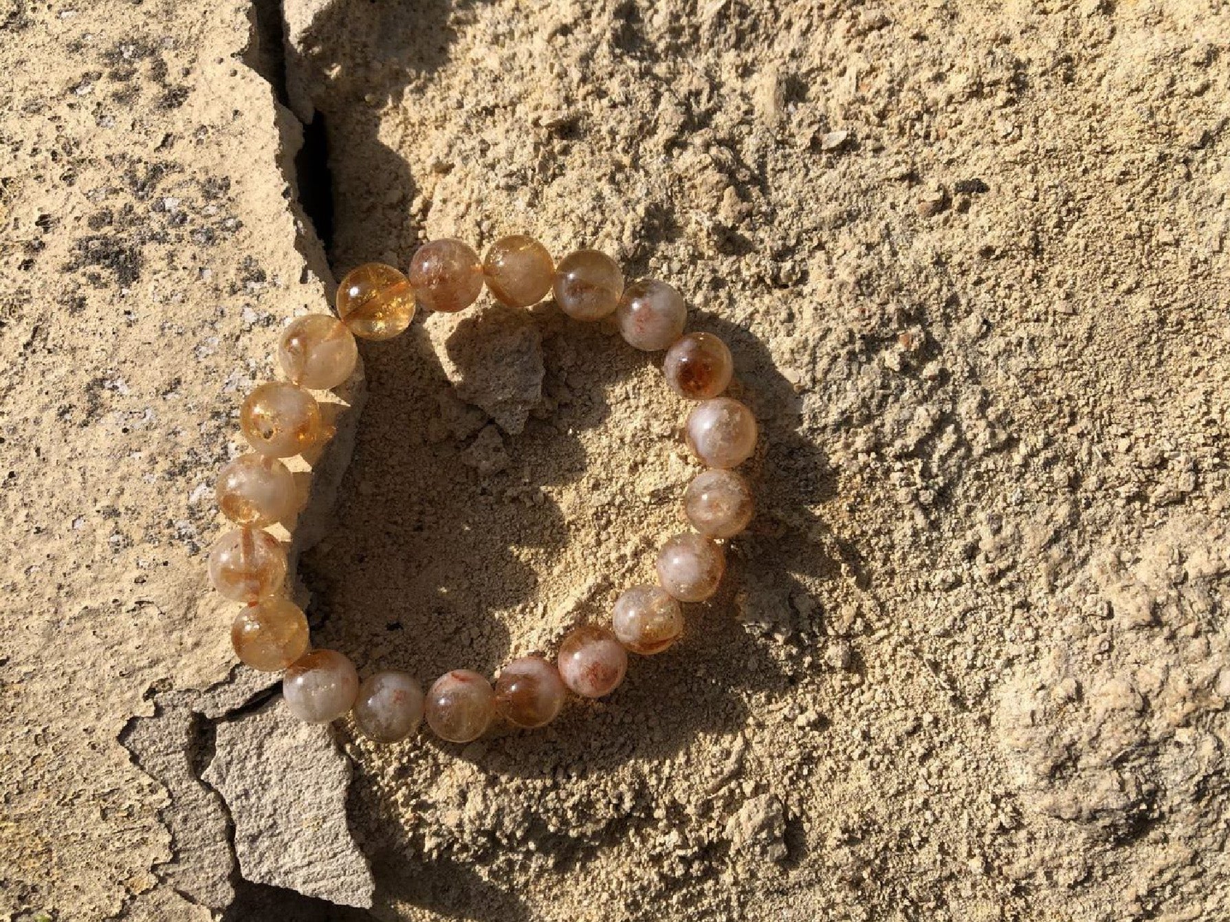 Boutique ésotérique - Lithothérapie Bracelet en Pierre Citrine chauffée  - SOEURS