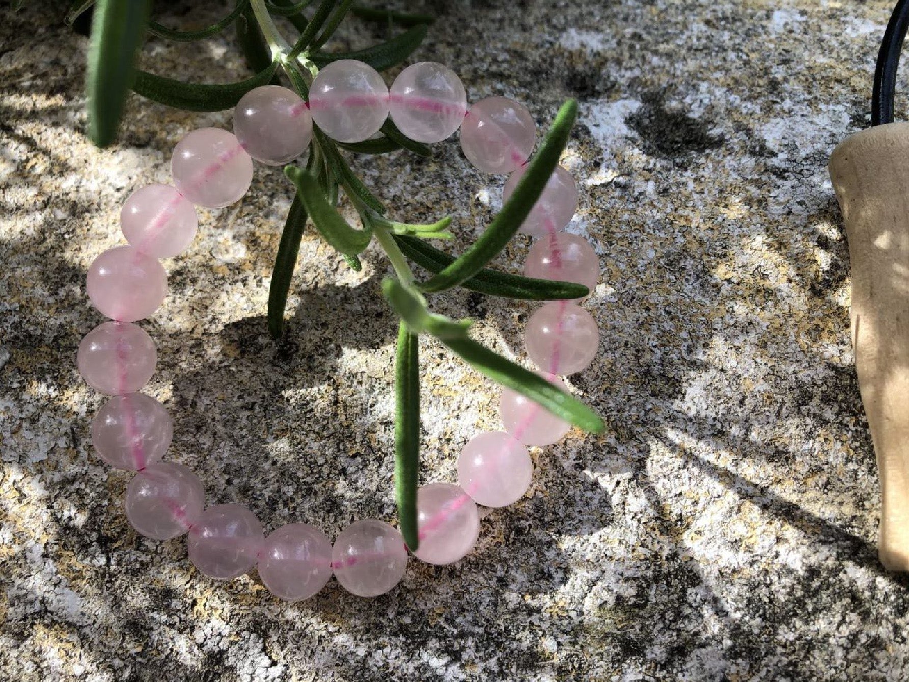 Boutique ésotérique - Lithothérapie Bracelet en Quartz Rose - SOEURS