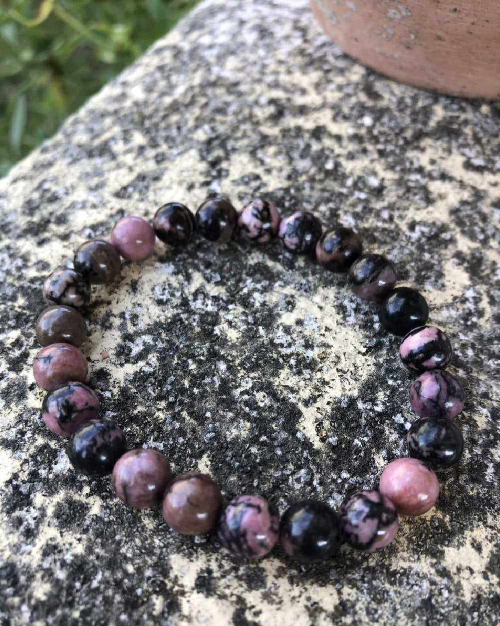 Boutique ésotérique - Lithothérapie Bracelet Pierre en Rhodonite  - SOEURS