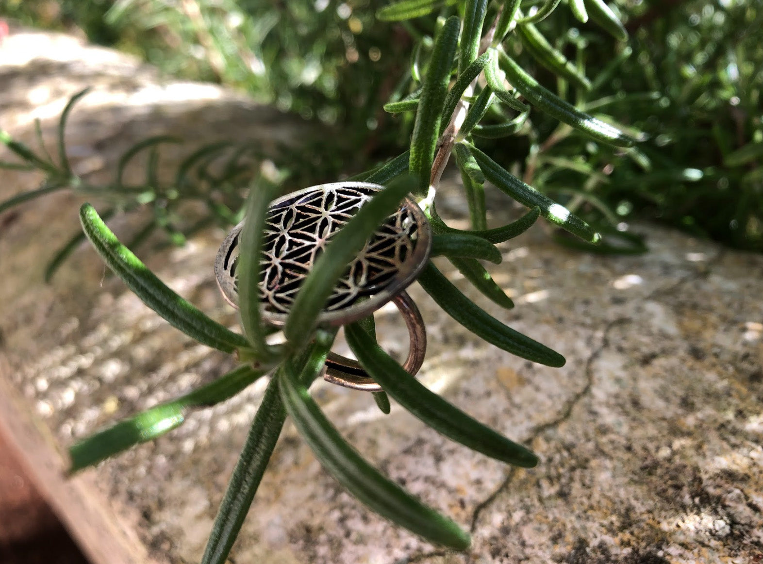 Boutique ésotérique - Bague Circe Fleur de Vie en Argent - SOEURS