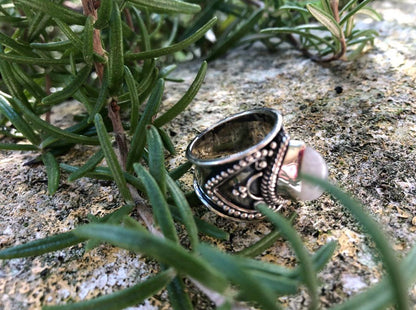 Boutique ésotérique - Lithothérapie Bague en Pierre de Lune et agrent - SOEURS