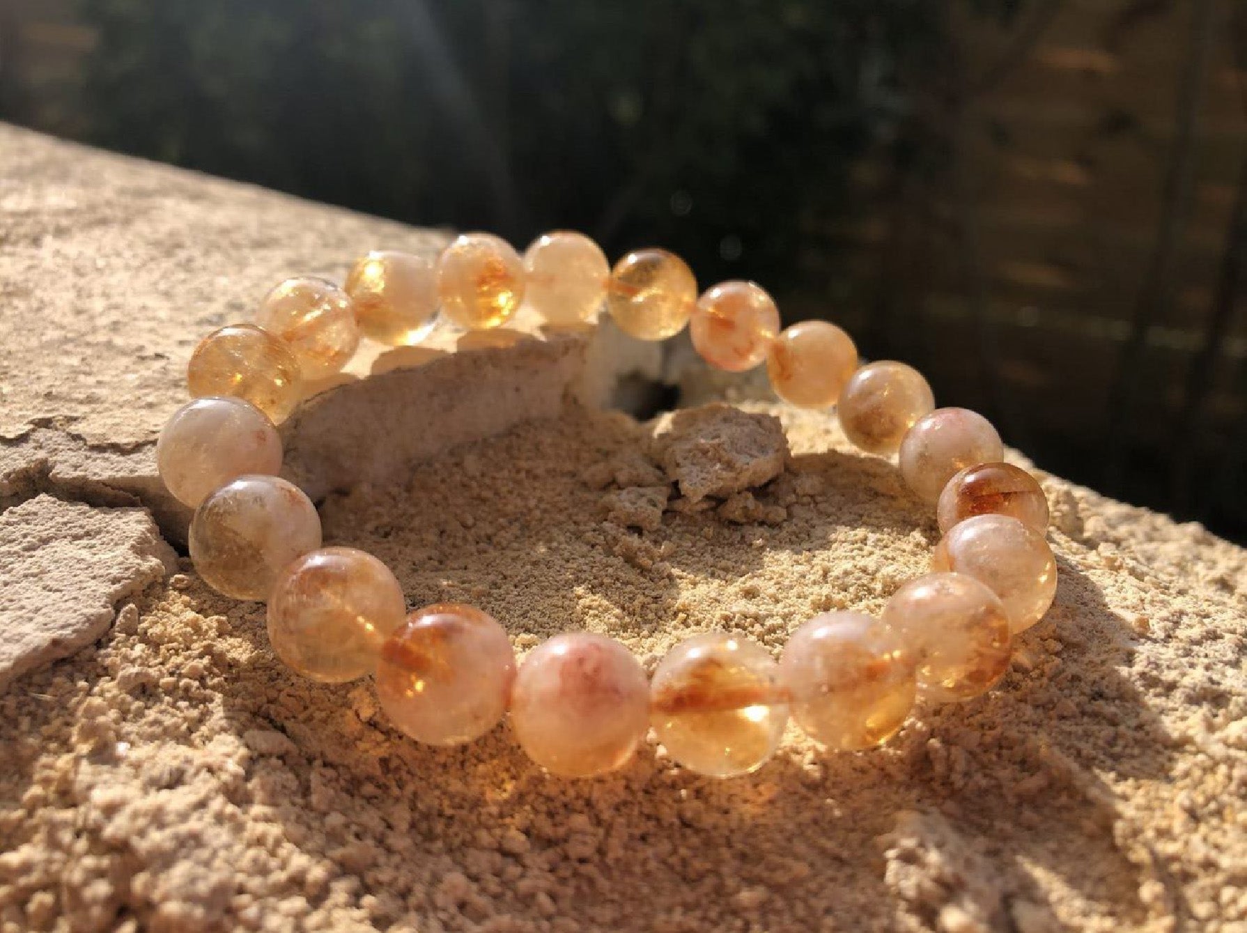 Boutique ésotérique - Lithothérapie Bracelet Pierre Citrine Chauffée  - SOEURS