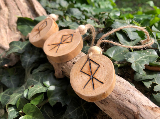 3 talismans Rune Viking artisanale COURAGE