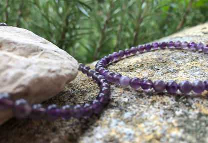 Boutique de lithothérapie en ligne - bracelet en améthyste boule de 04mm