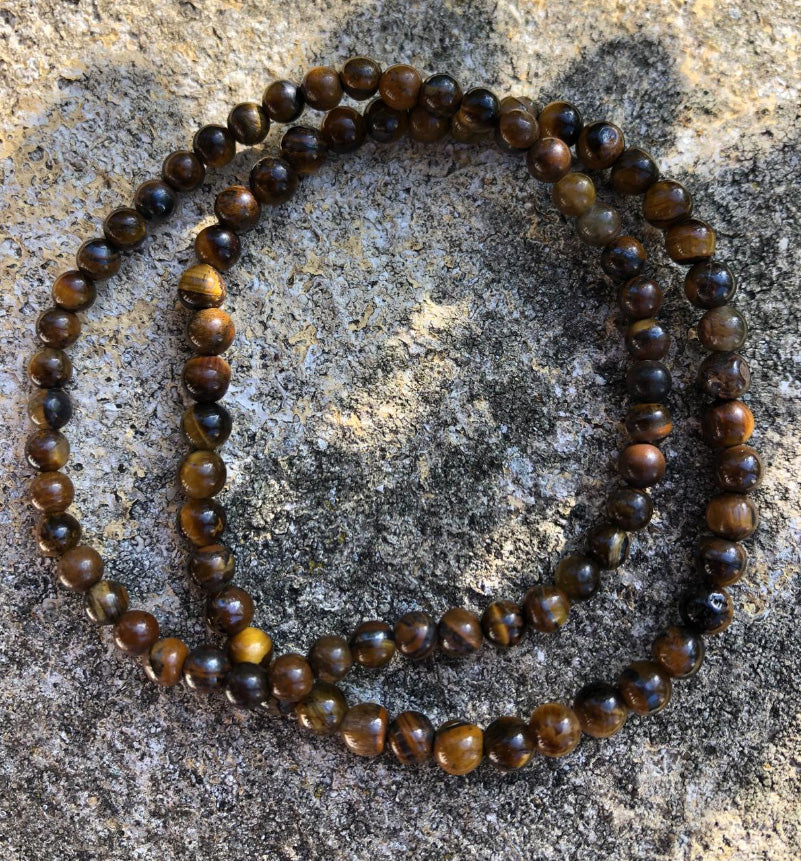 Boutique ésotérique en ligne - 2 Bracelets en pierre Oeil de Tigre (perles 04mm)
