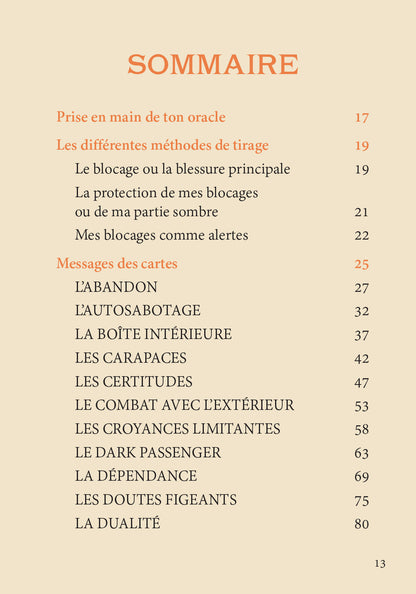 Boutique ésotérique - Oracle du Cris des Ames Sommaire - SOEURS