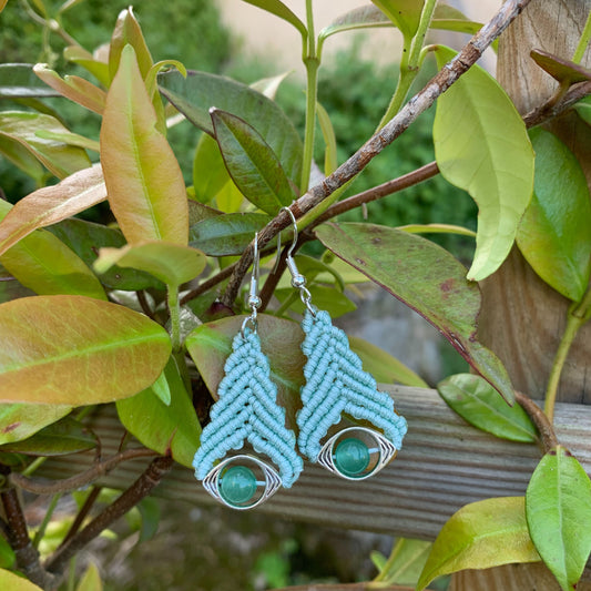 Boucles d’Oreilles Bohème Aventurine Verte