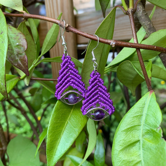 Boucles d’Oreilles Bohème Améthyste #2