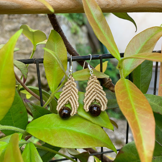 Boucles d’Oreilles Perle Oeil de Tigre