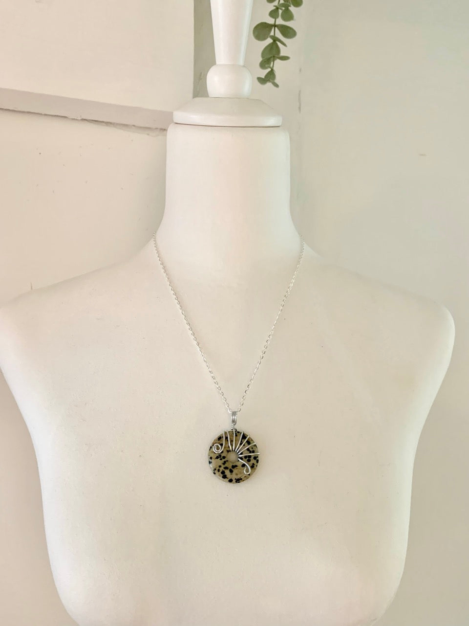 Pendentif Donut Jaspe Dalmatien #1