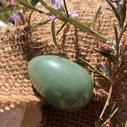 oeuf de yoni en pierre aventurine verte - taille L pour débuter