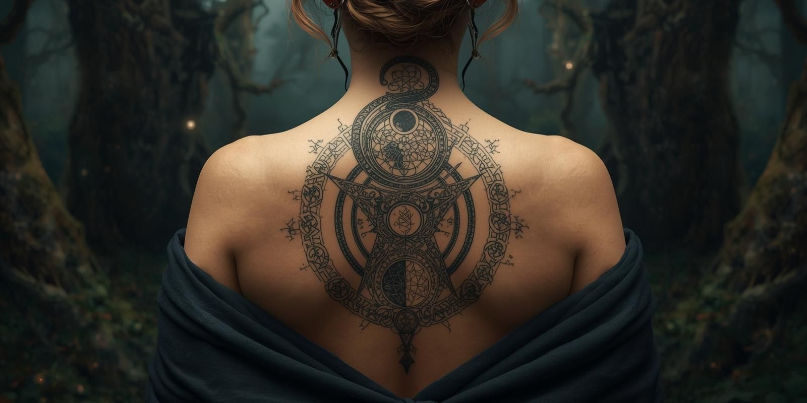 Symboles de tatouage spirituel et wicca, inspiration